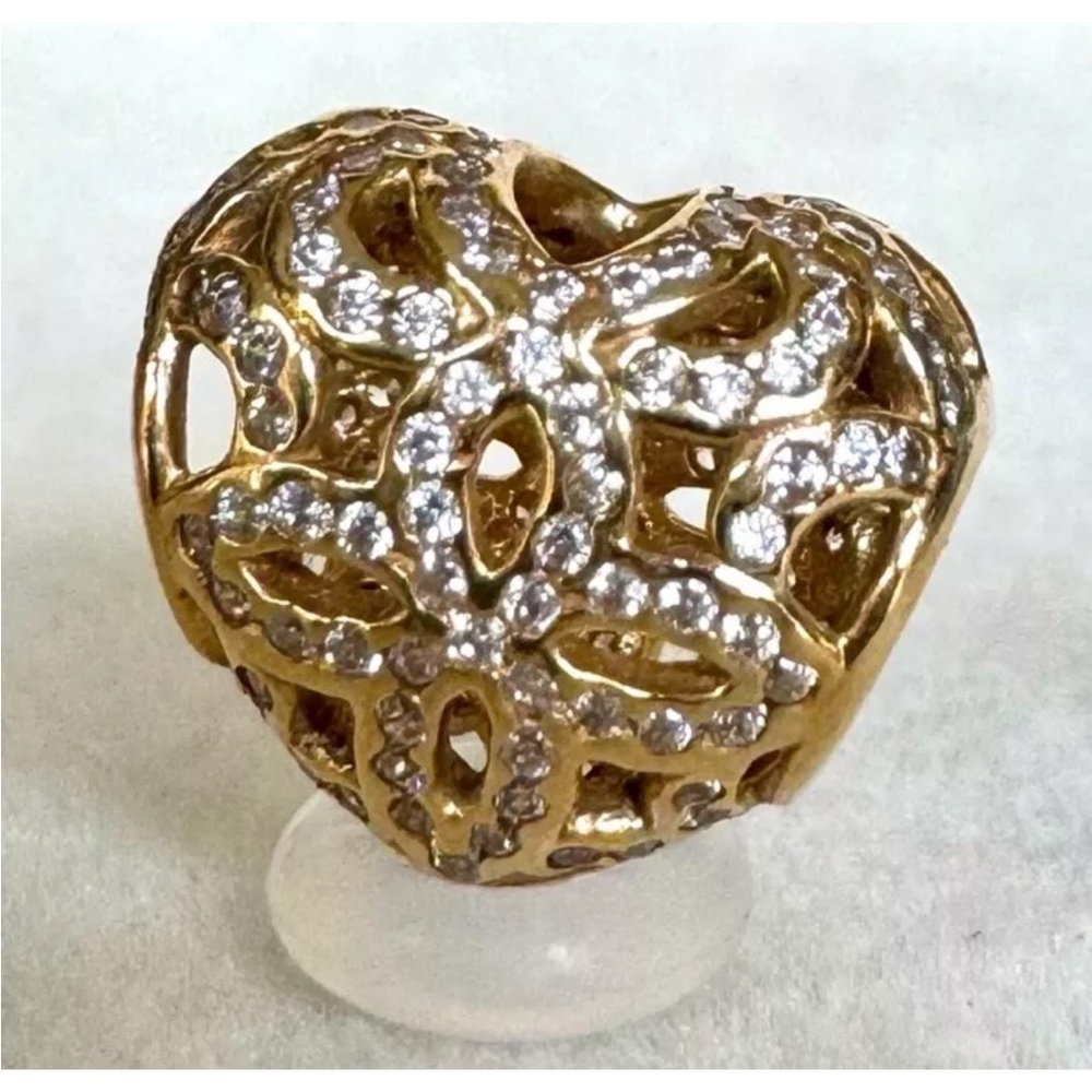 ❗️NEW❗️Authentic Pandora 14K Gold & Clear CZ “Love and Appreciation” Heart Charm